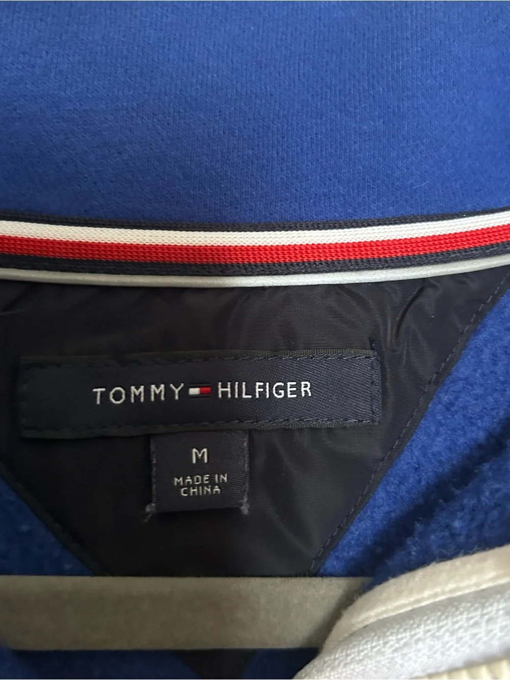 Tommy Hilfiger Colorblock Quarter Zip Pullover Sweatshirt Size M